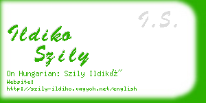 ildiko szily business card